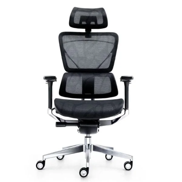 inox mesh office chair front