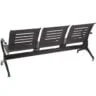 Three Seater Black Bench Back SIde