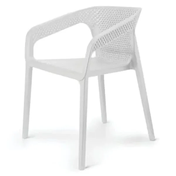 White color cube cafe chair