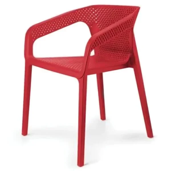 Red Color Cube Cafe Chair