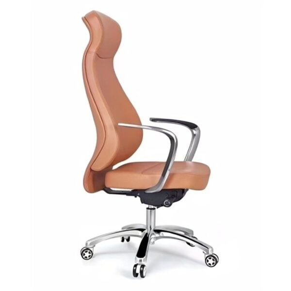 Merino Chair in brown color side pose