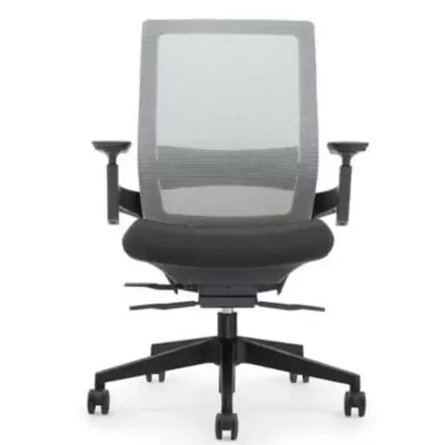 Gray dice chair front without headrest
