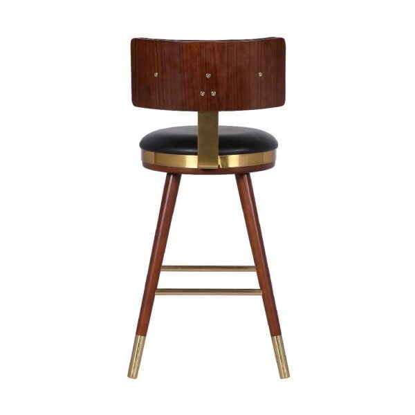 Black Gold Plated High Bar Stool Back Pose