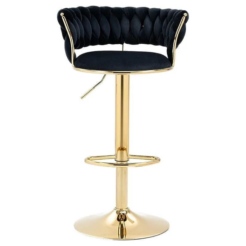 Black Golden Leg High Bar Stool