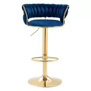 Buy Comfortable Luxury High Bar Stool with Golden Legs