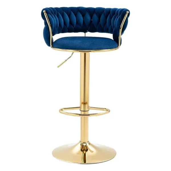 Blue Golden Leg High Bar Stool