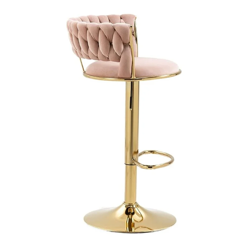 Pink High Bar Stool Side