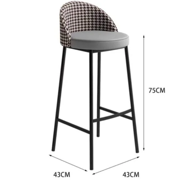 Dimension of Zebra Strip Bar Stool