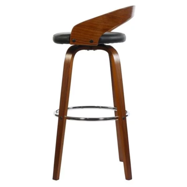 Wooden High Bar Stool Side Image