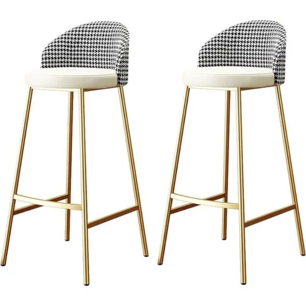 zebra strip high bar stool