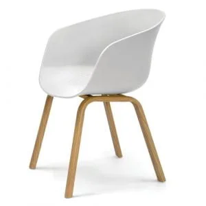 Delta white cafe chair