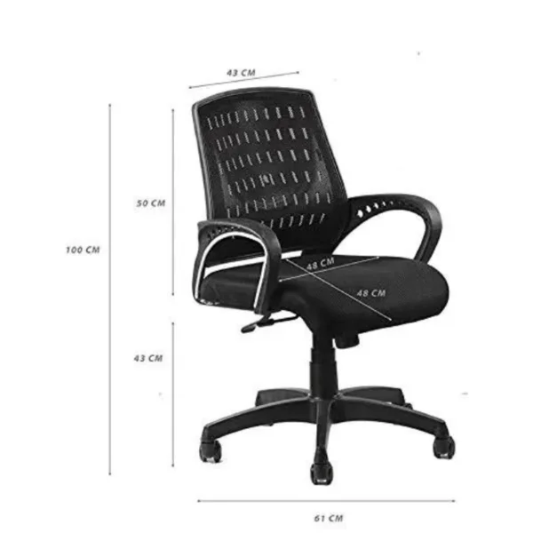 dimension of xeclo mesh chair