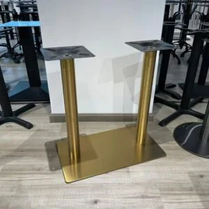 Golden Plated Double Leg Center Table Frame