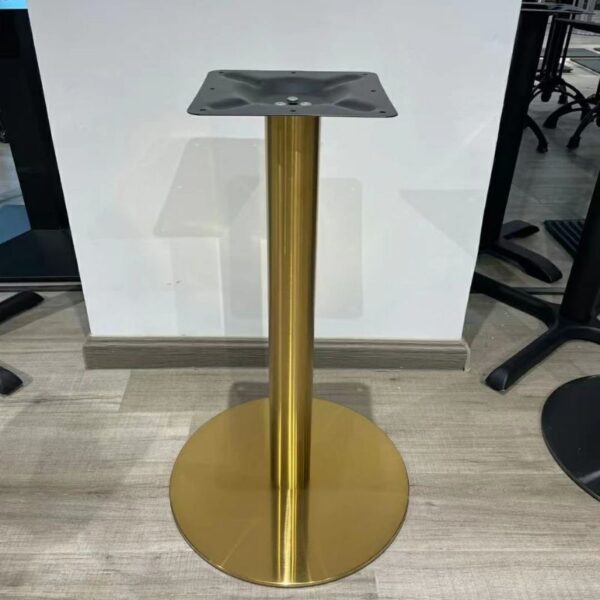 Live Image of Gold Plated Round Table Base