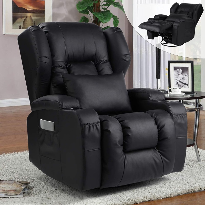 Comfortable black color recliner