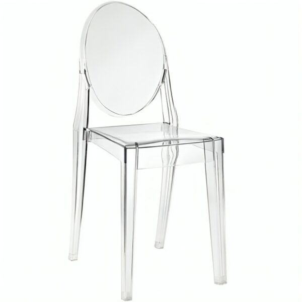 White Color Ghost Cafe Chair